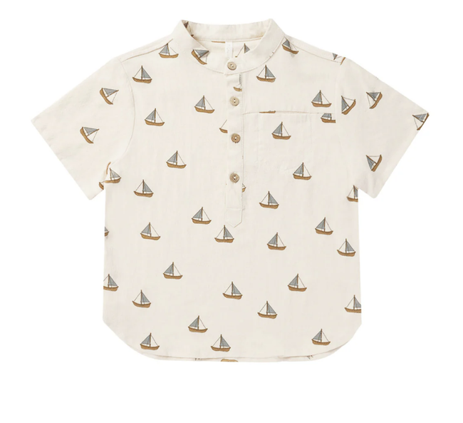 Sailboats Short Sleeve Mason Shirt