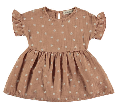 Velour Baby Dress - Polka Dot