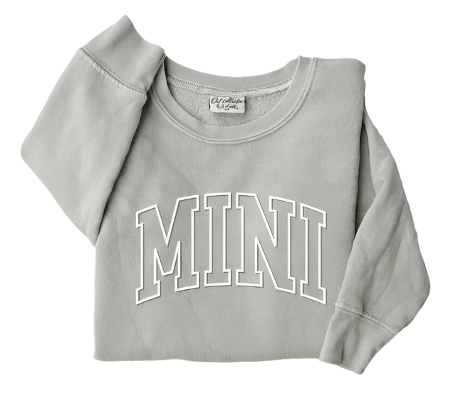 Mini Puff Graphic Sweatshirt -White Dove