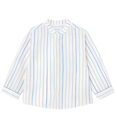 Polo Shirt - Striped Red & Blue
