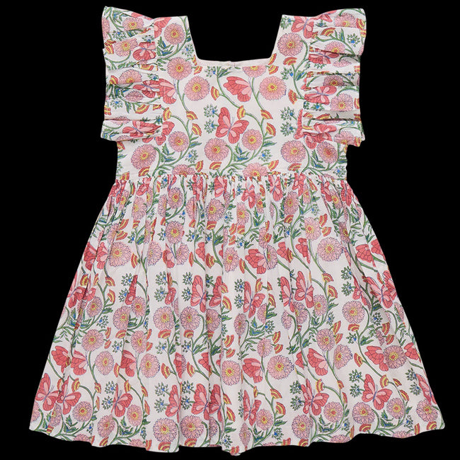Girls Elsie Dress - Butterfly Vines