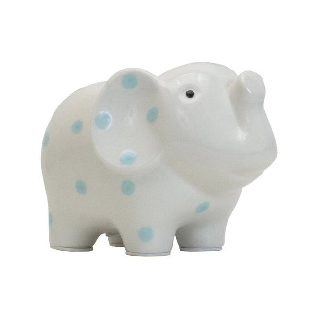 White Elephant with Blue Polka Dots
