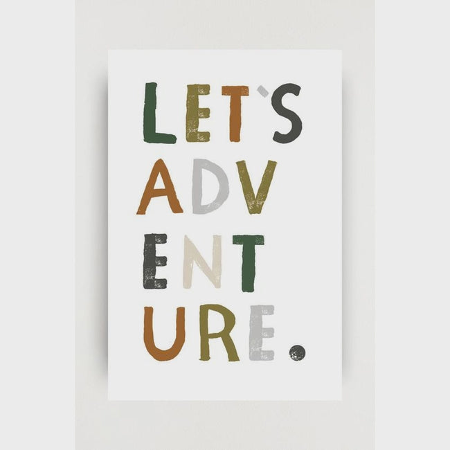 Let's Adventure Wall Art - 11x14
