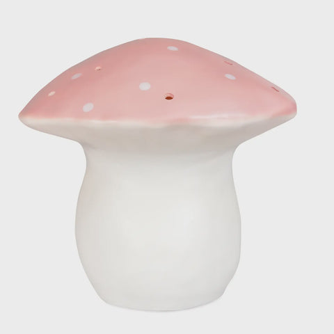 Large Mushroom Lamp with Plug - Red