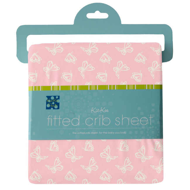 Print Fitted Crib Sheet - Lotus Butterfly