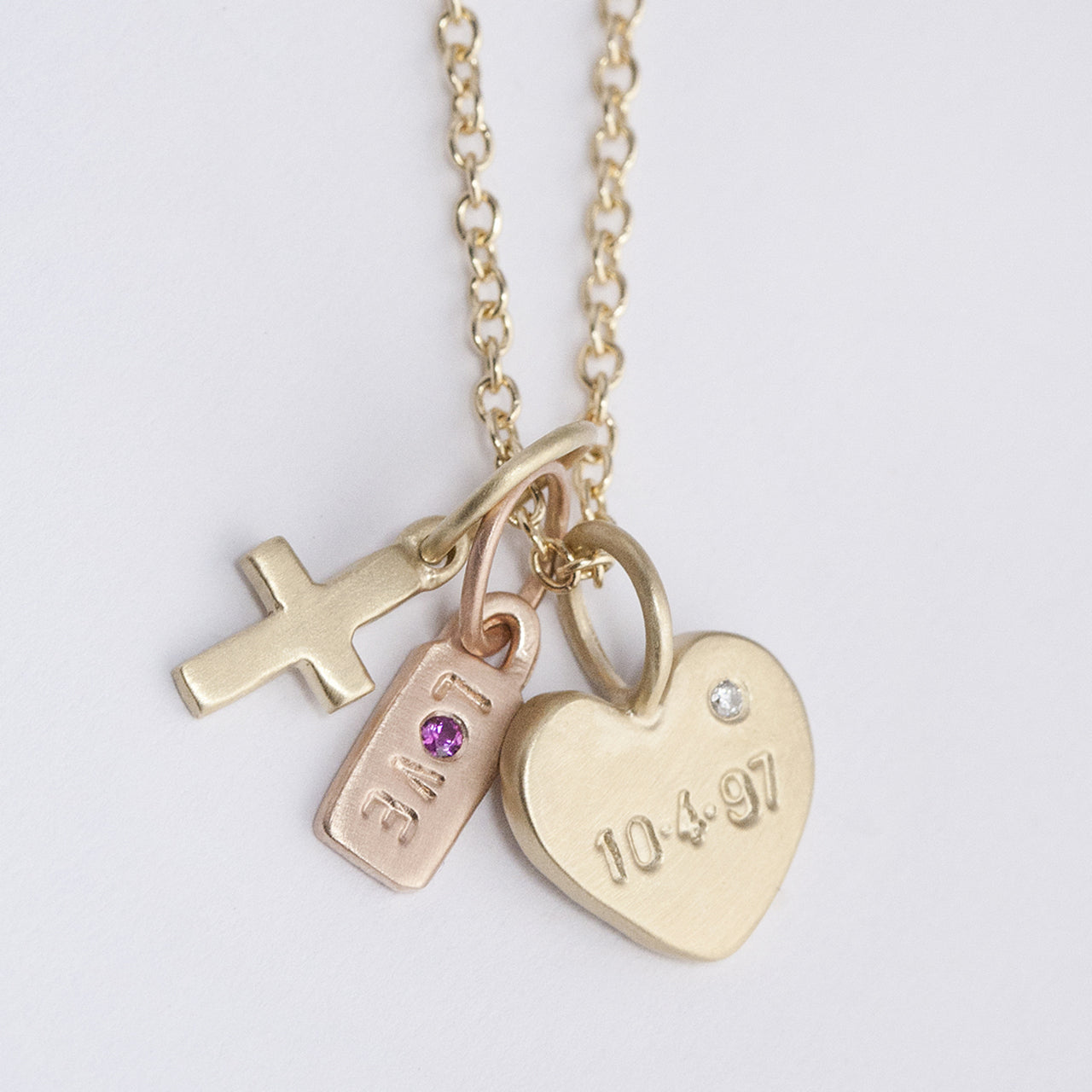 Small Flat Heart Charm