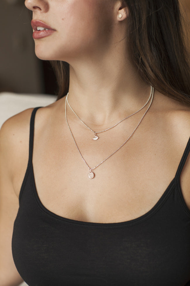Dainty Sparkly Ball Chain 1.2mm - Silver
