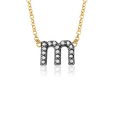 Petite 14K Gold & Diamond Lower Case Initial Necklace