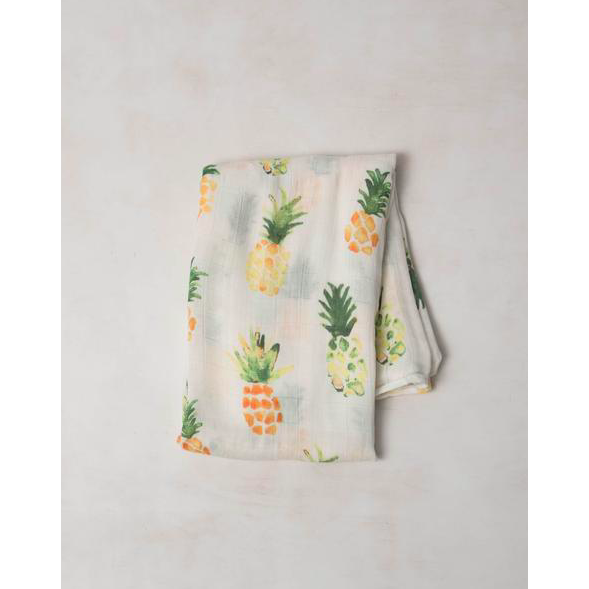 Deluxe Muslin Swaddle Blanket - Pineapple