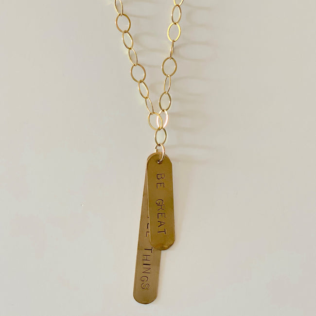 Monogram Pendant Necklace - Be Great