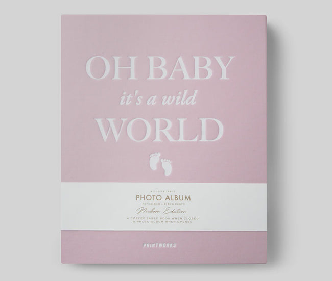 Photo Album/Coffee Table Book - Baby, It's a Wild World - Pink