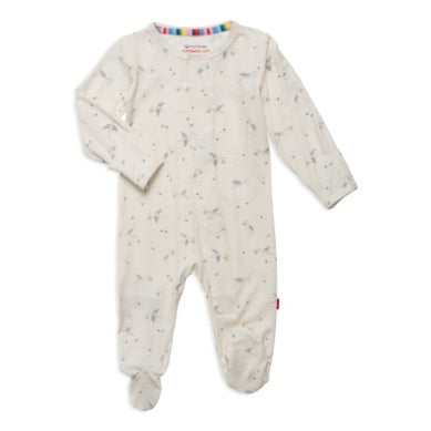 Forest Baby Velour Magnetic Footie