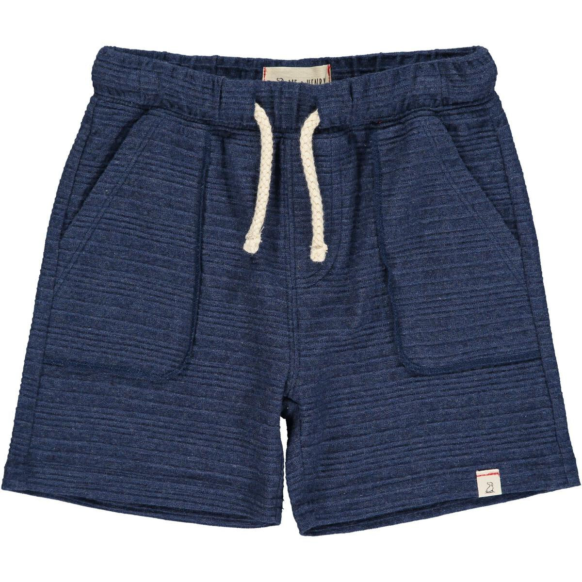 Navy Ribbed Shorts