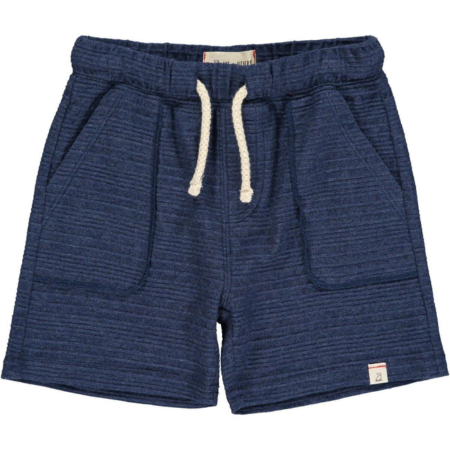 Navy Ribbed Shorts