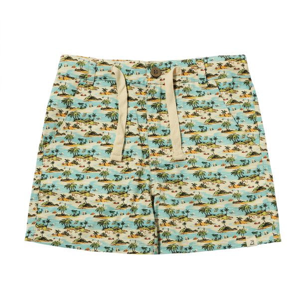 Mahalo Blue Island Printed Shorts