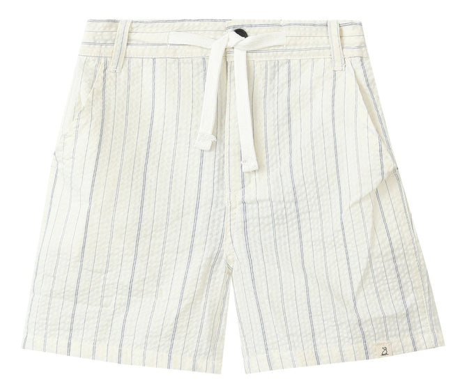 Crew Woven Shorts- Cream & Blue