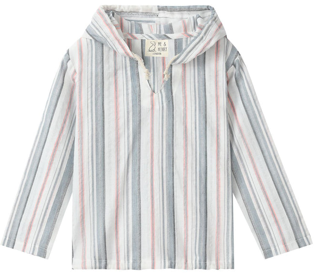 St. Ives Hooded Woven Top- Stripe2