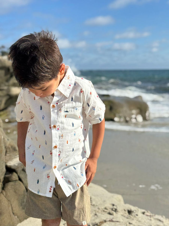 Maui Printed Shirt- Buoys