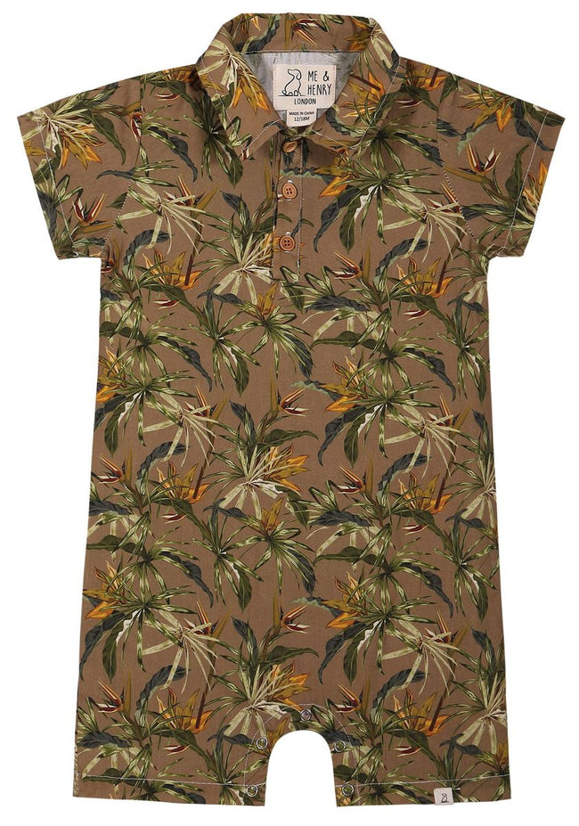 Beige Floral Romper