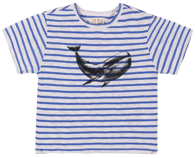Whale  Printed Tee- Blue