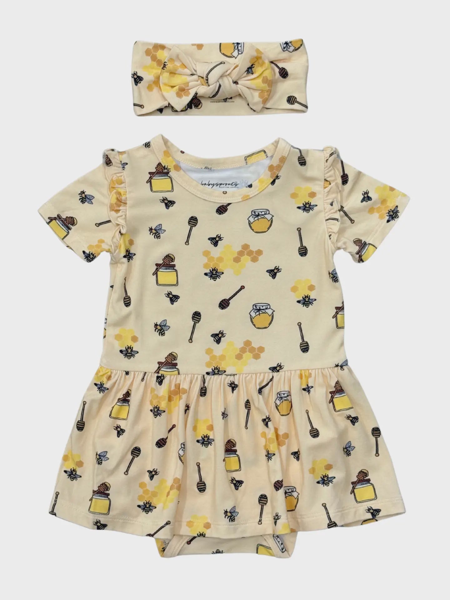 Short Sleeve Bodysuit Dress Set