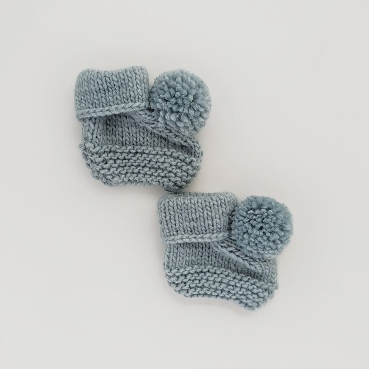 Garter Stitch Baby Booties / NB-3M