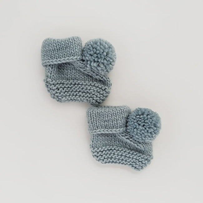Garter Stitch Baby Booties / NB-3M