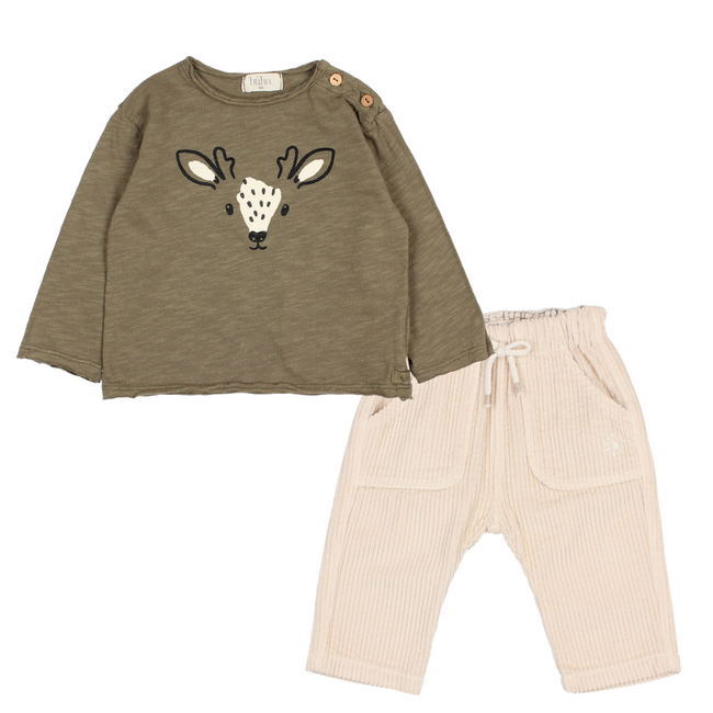 Fawn T- Shirt & Corduroy Pants Set