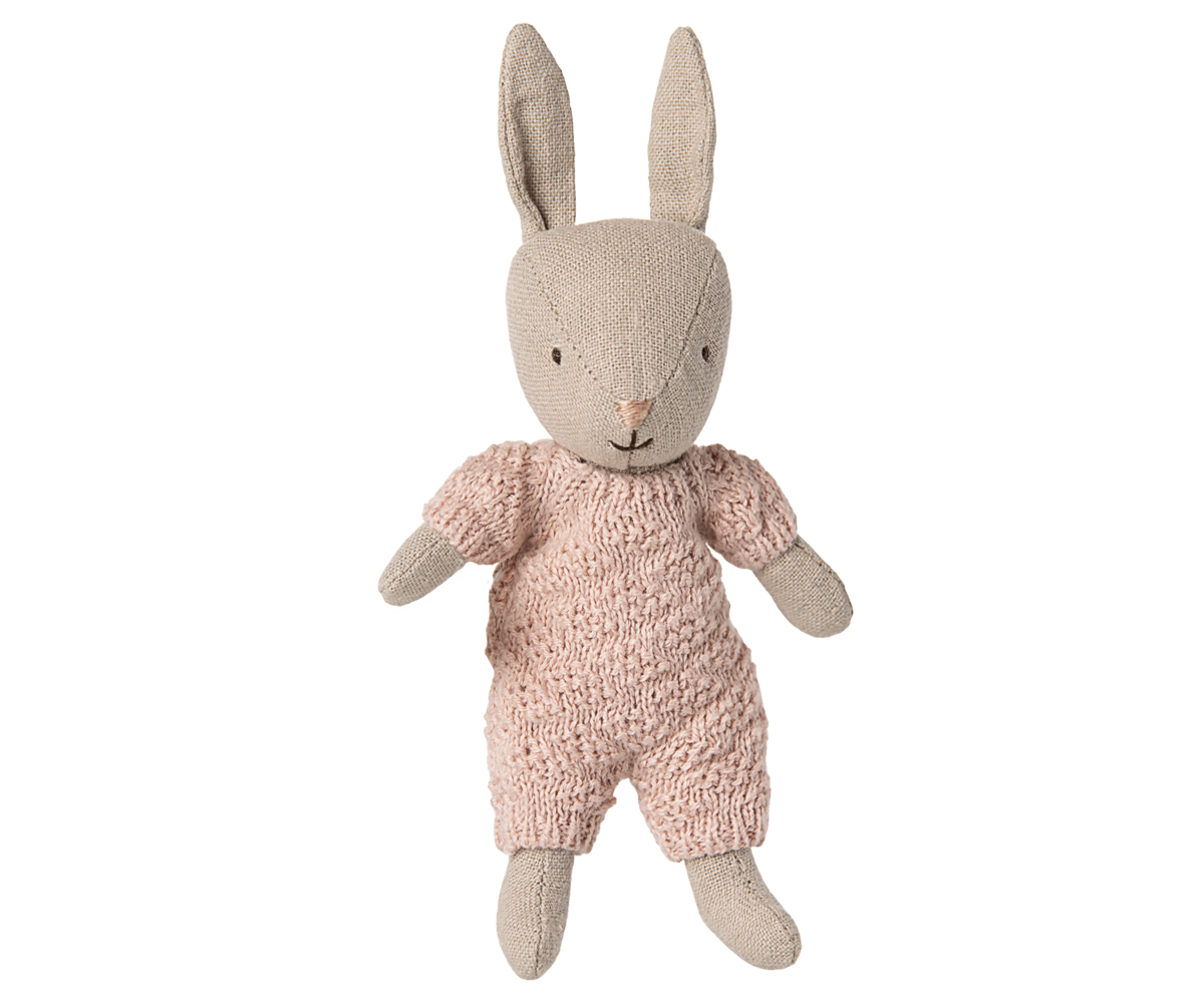 Rabbit, Micro - Sand - Rose Knitted Suit