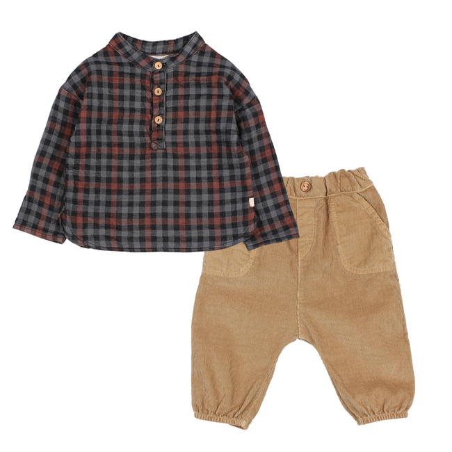 Country Shirt & Soft Velour Pants Set