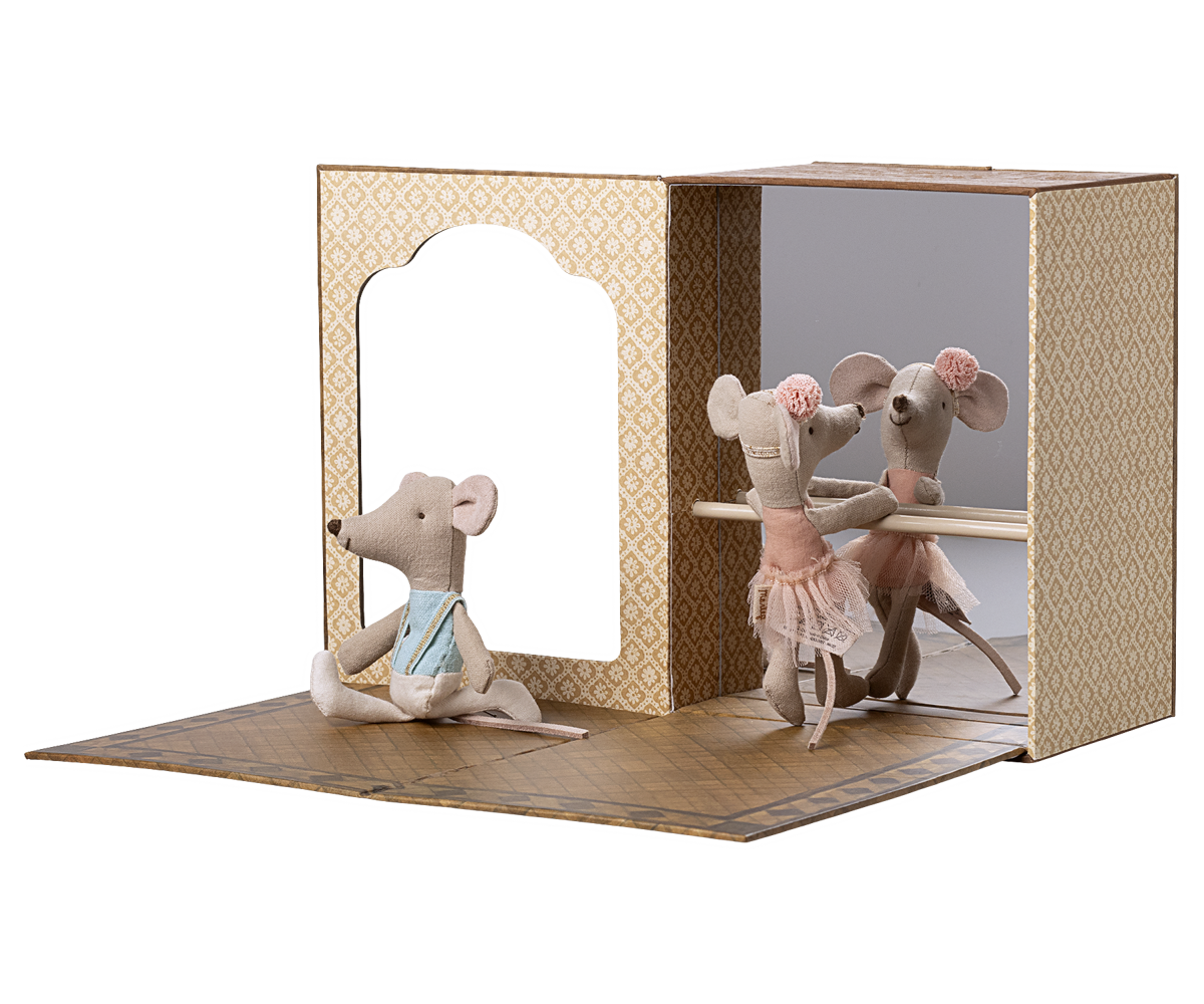 Ballet Mice in Dance Studio, Little Sister & Brother