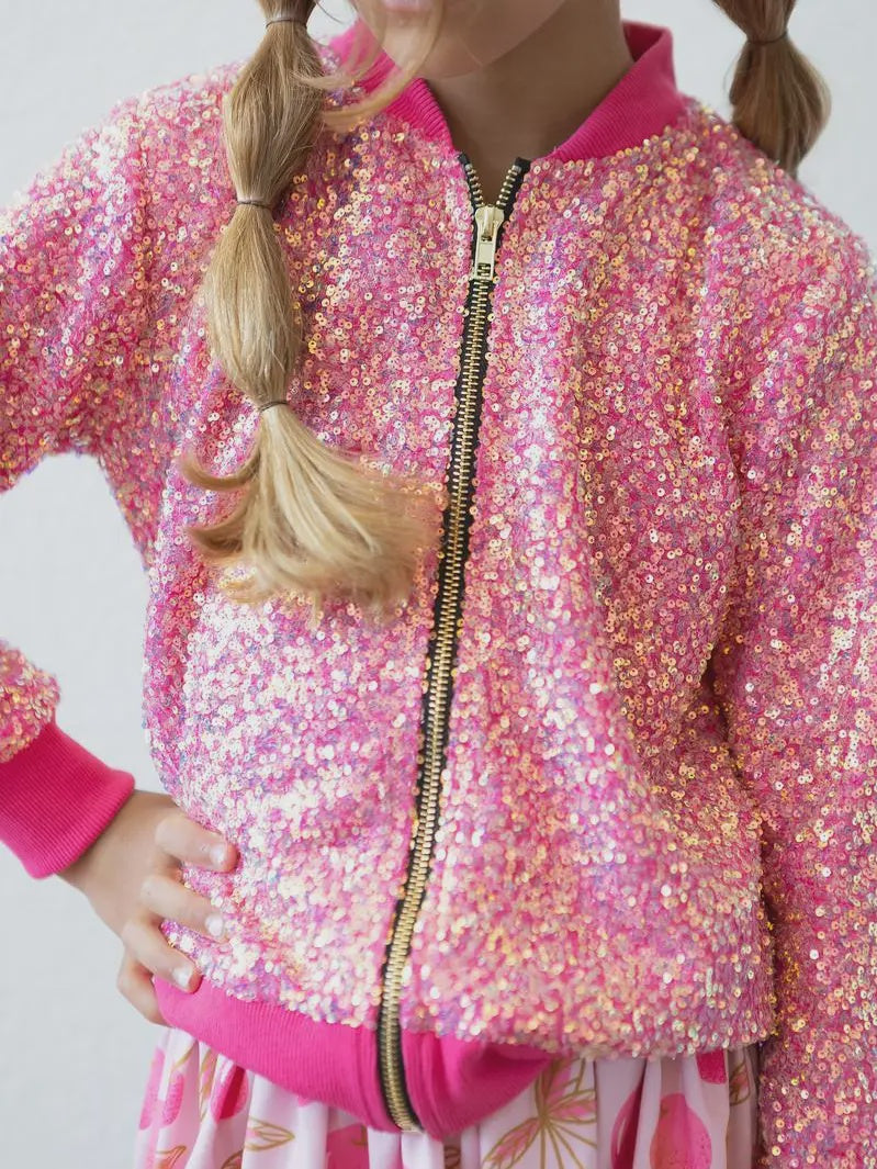 Hot Pink Sequined Jacket