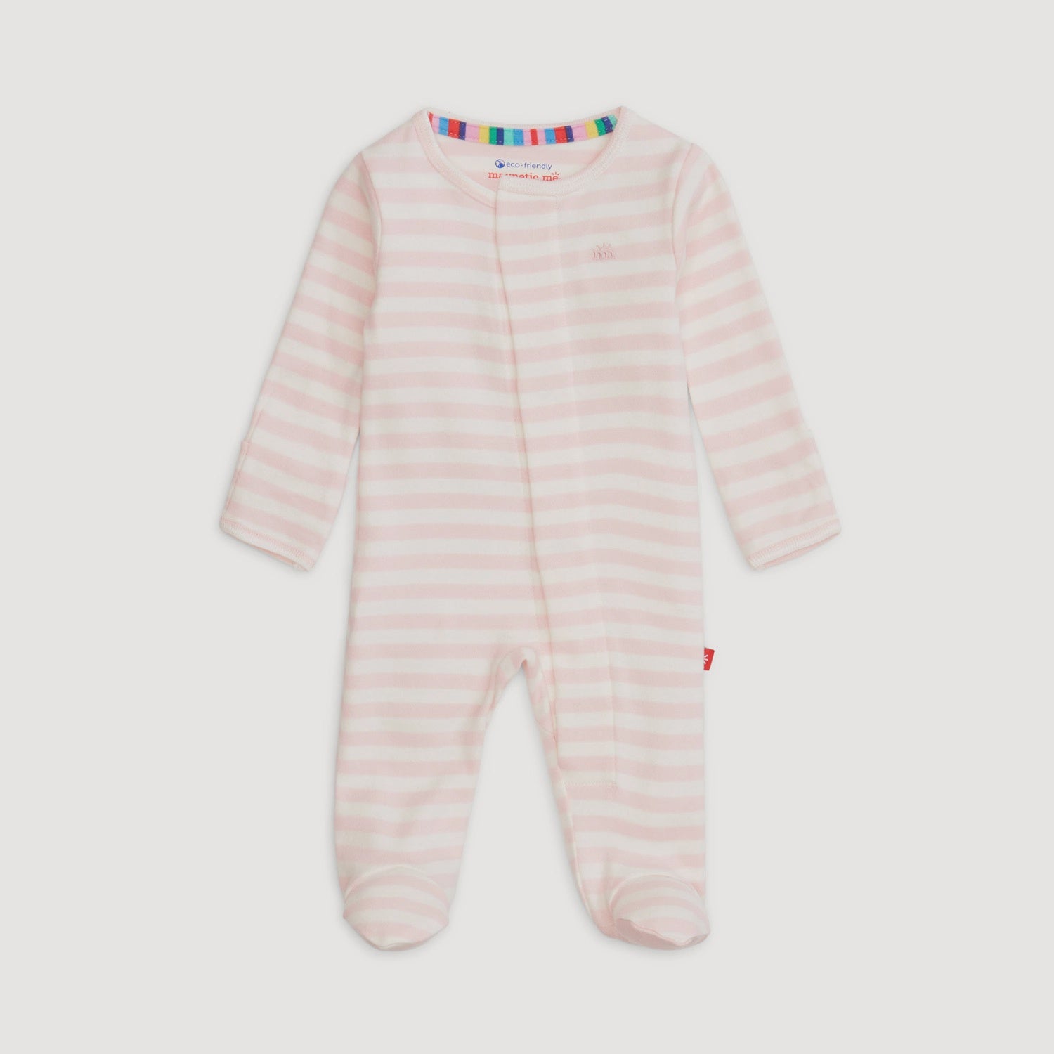 Pink Stripe Organic Cotton Footie