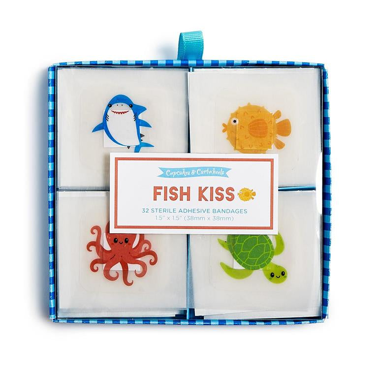 Fish Kiss 32 Pc Square Bandages in Gift Box