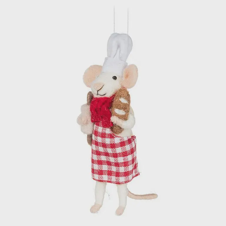 Pasty Chef Mouse Ornament