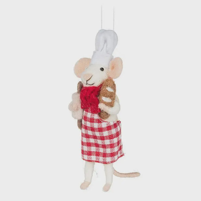 Pasty Chef Mouse Ornament