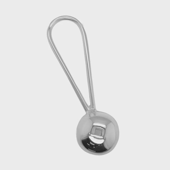 German Silver Baby Rattle Tear Drop