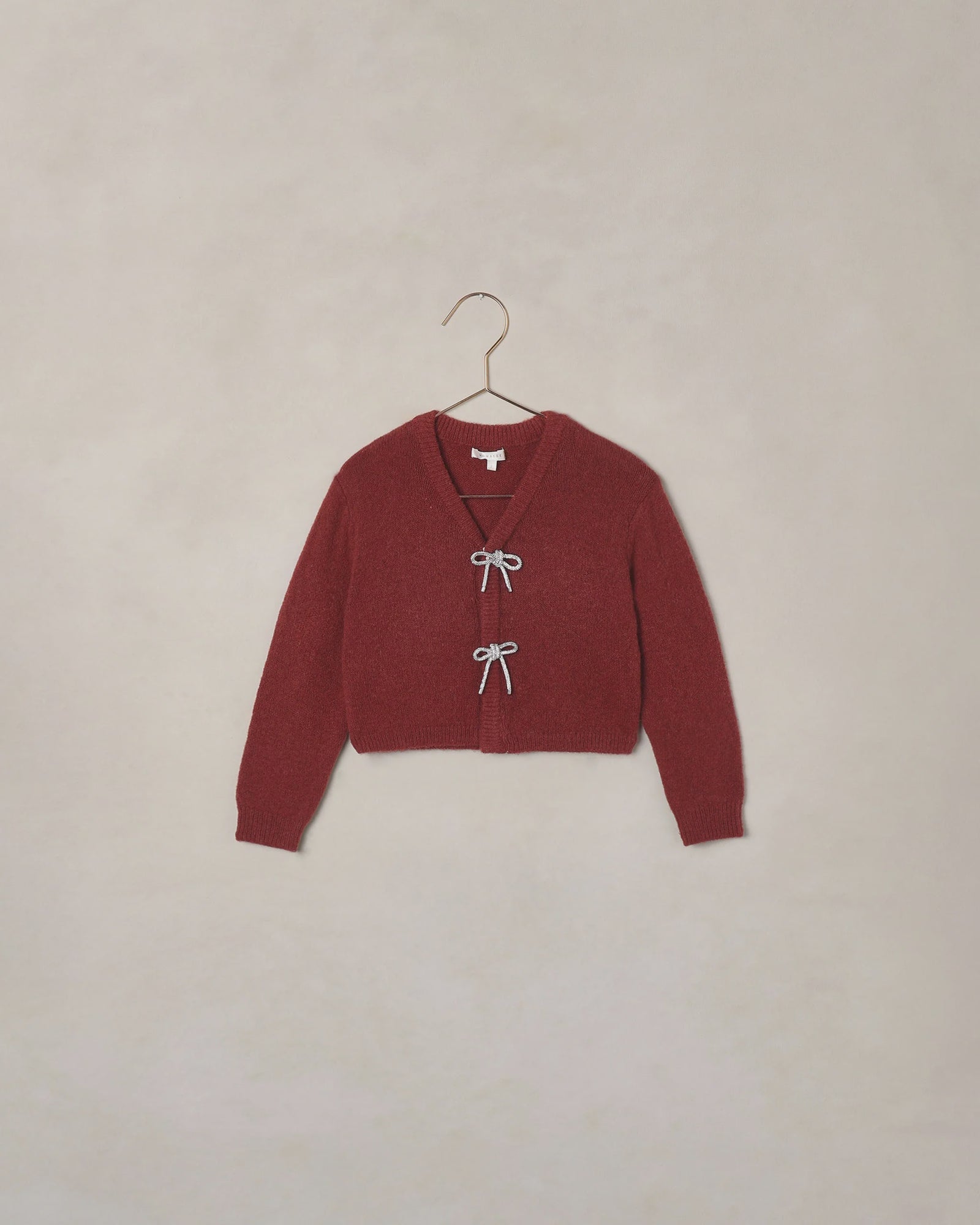 Bow Cardigan- Ruby