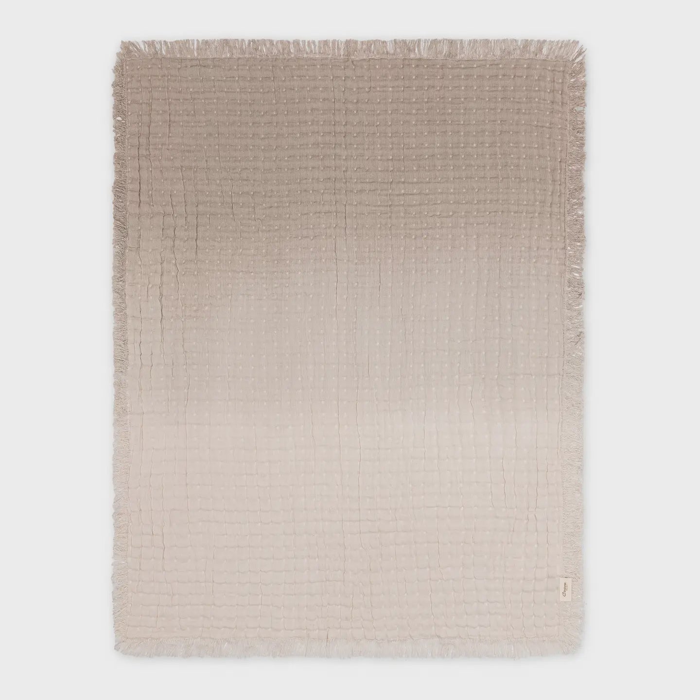 Dove Grey Ombre Muslin Blanket