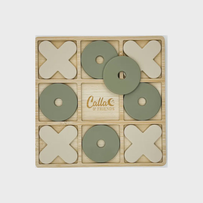 Silicone and Bamboo Tic Tac Toe