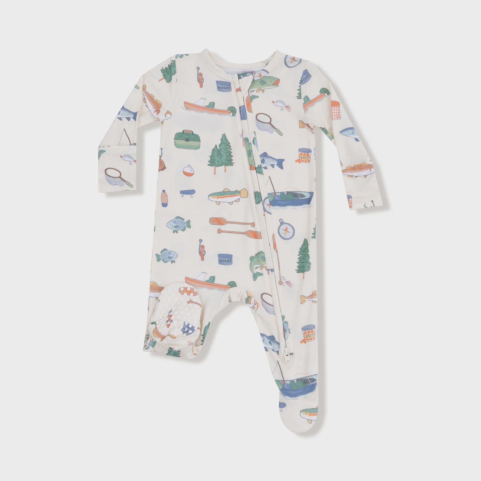Boy 2-way Zipper Footie