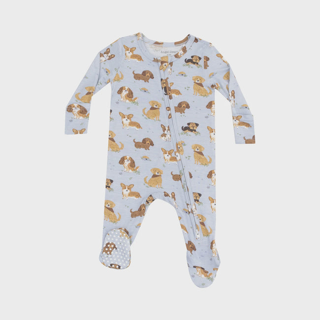 Best Friend Dogs Blue 2 Way Zipper Footie