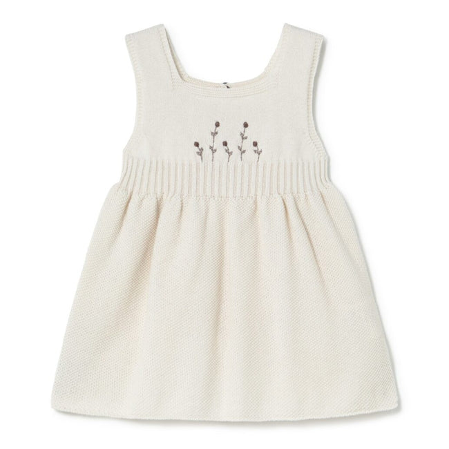 Embroidered Knit Dress