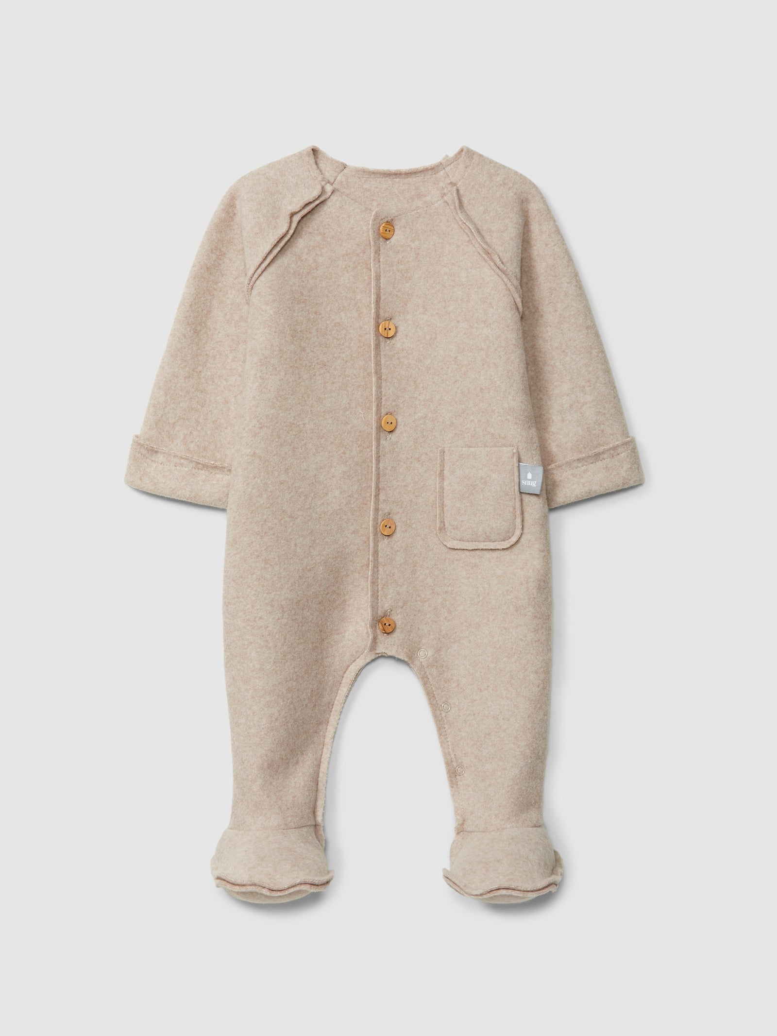 Button One Piece- Oatmeal
