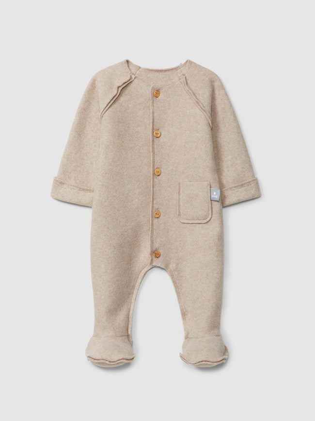 Button One Piece- Oatmeal