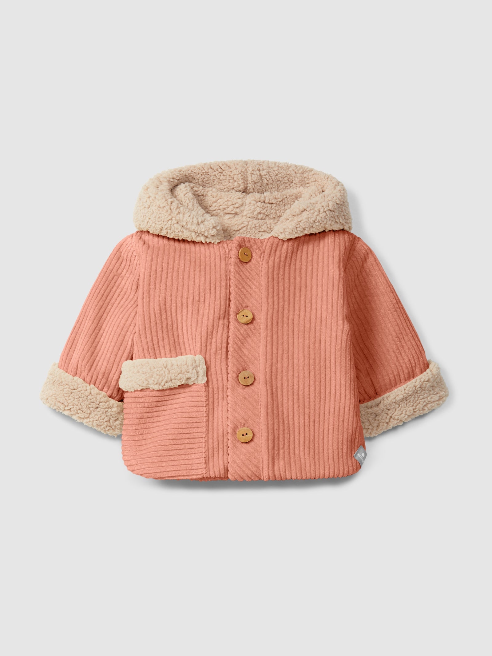 Hooded Fur Jacket- Pink