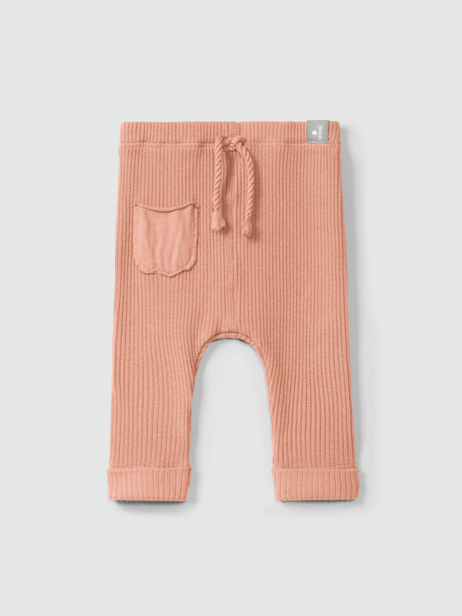 Rib Leggings- Pink