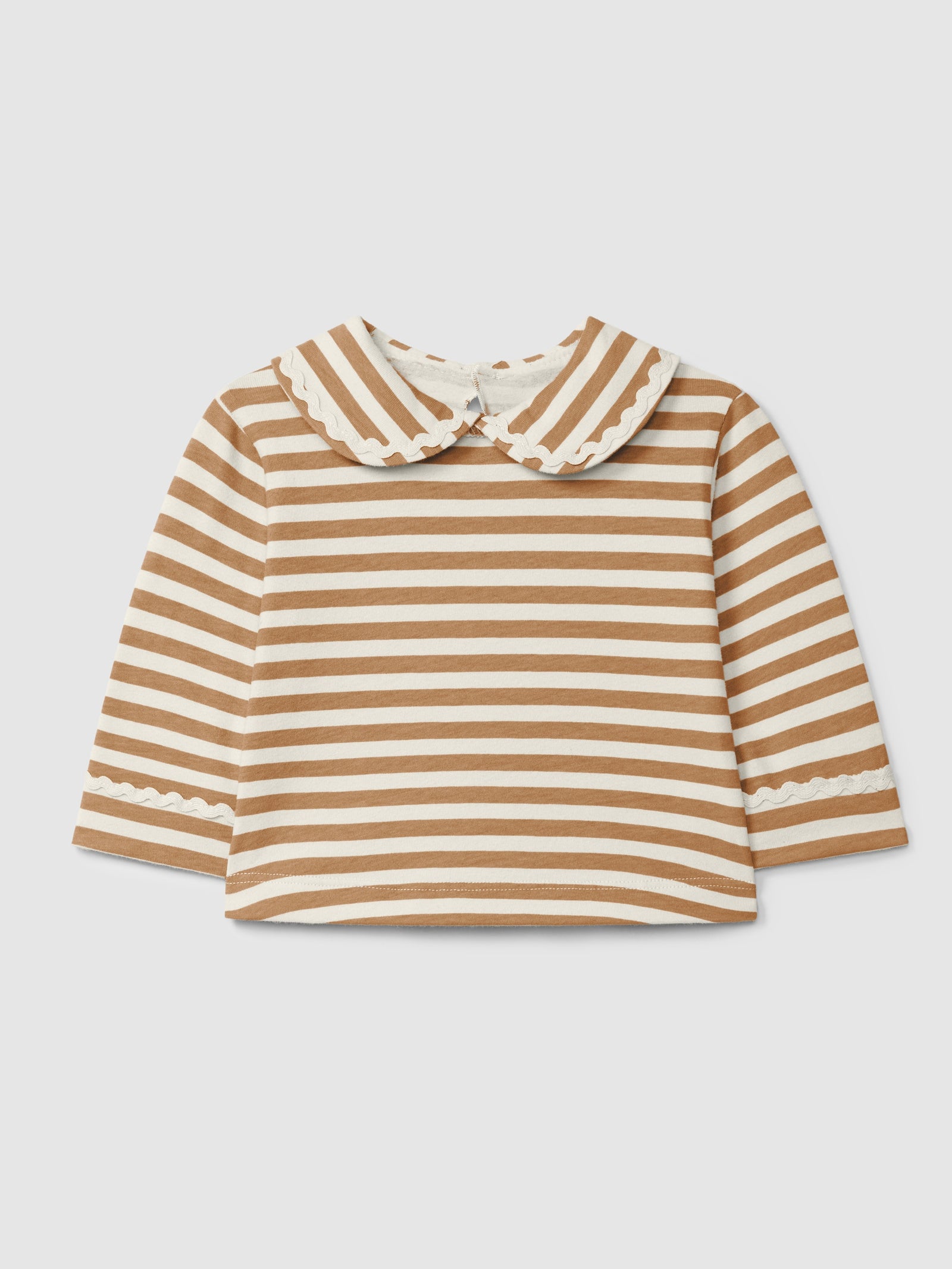 Collared Set- Stripe Almond