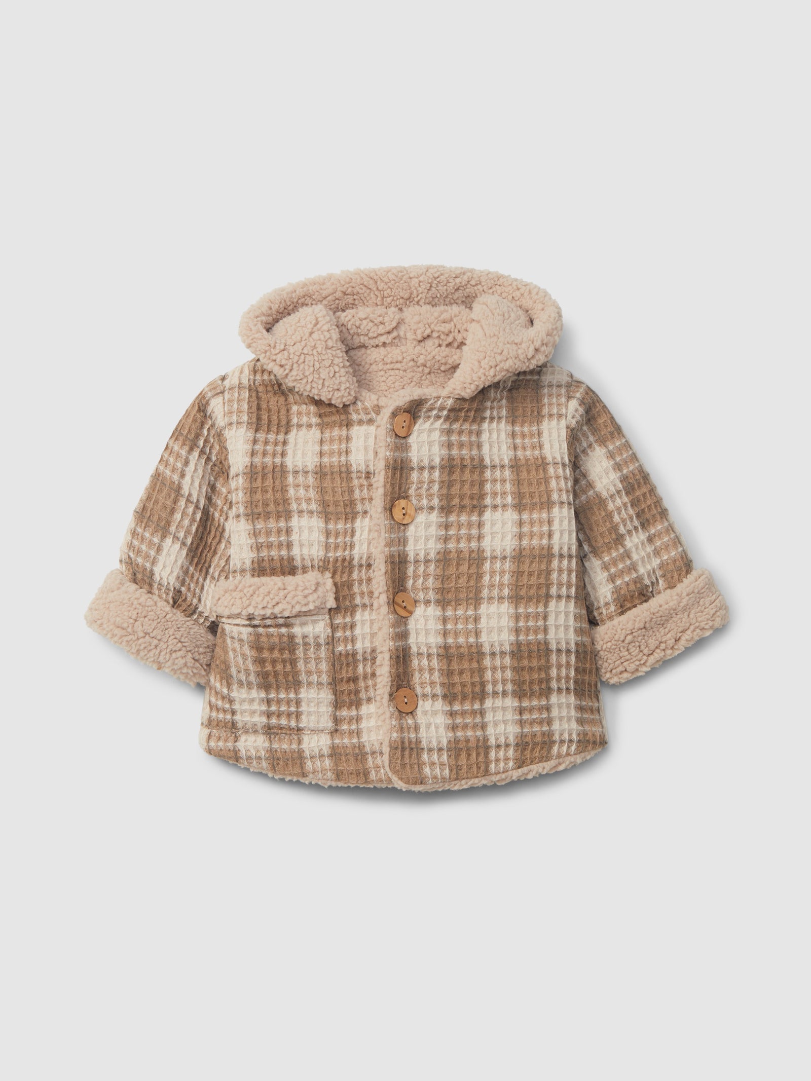 Plaid Fur Jacket