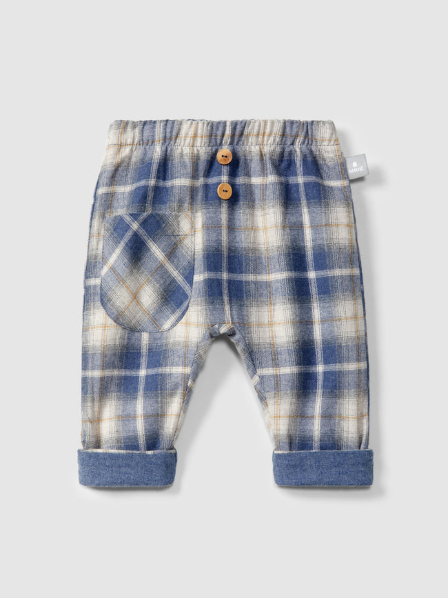 Plaid Button Pants